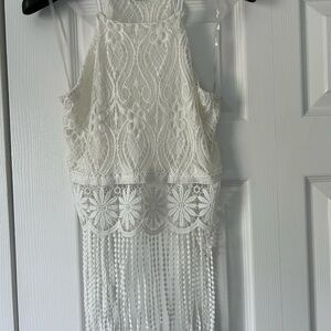 White crochet lace top